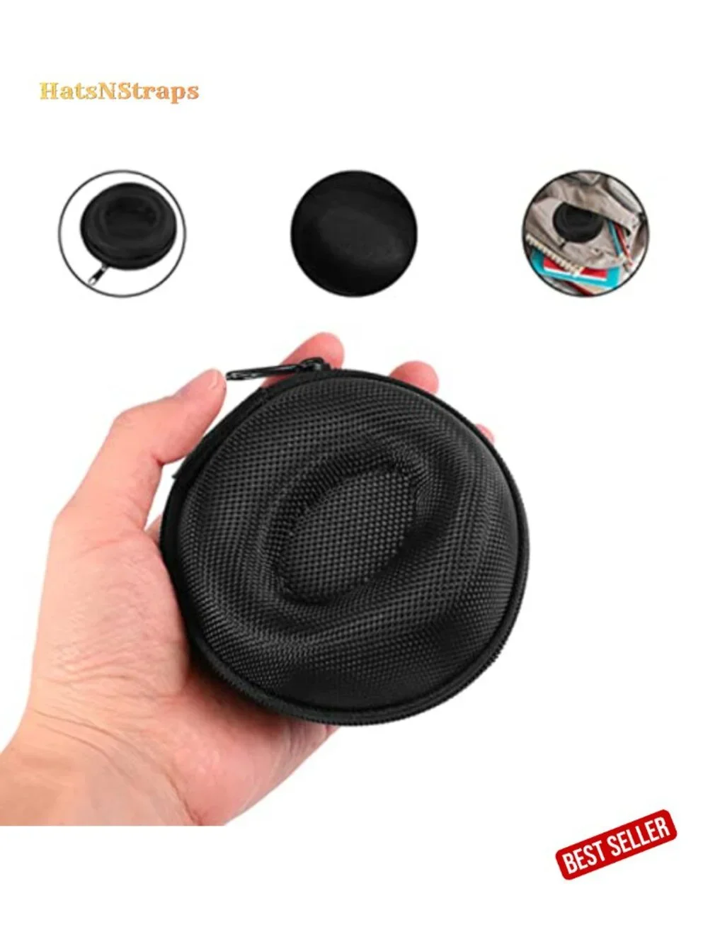 Set of 2 EVA Travel Watch Cases Zipper Storage Boxes for Wristwatches